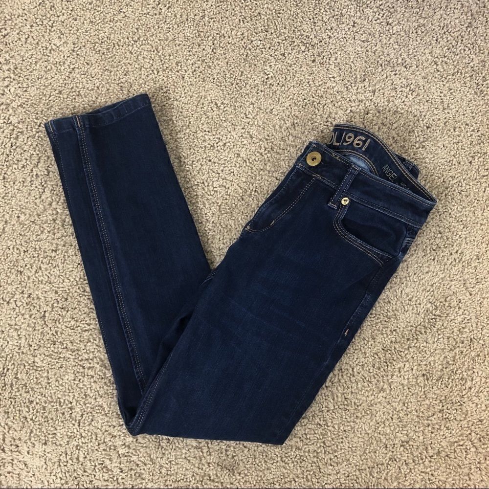 DL1961 Angel Mid Rise Skinny Ankle Dark Jeans